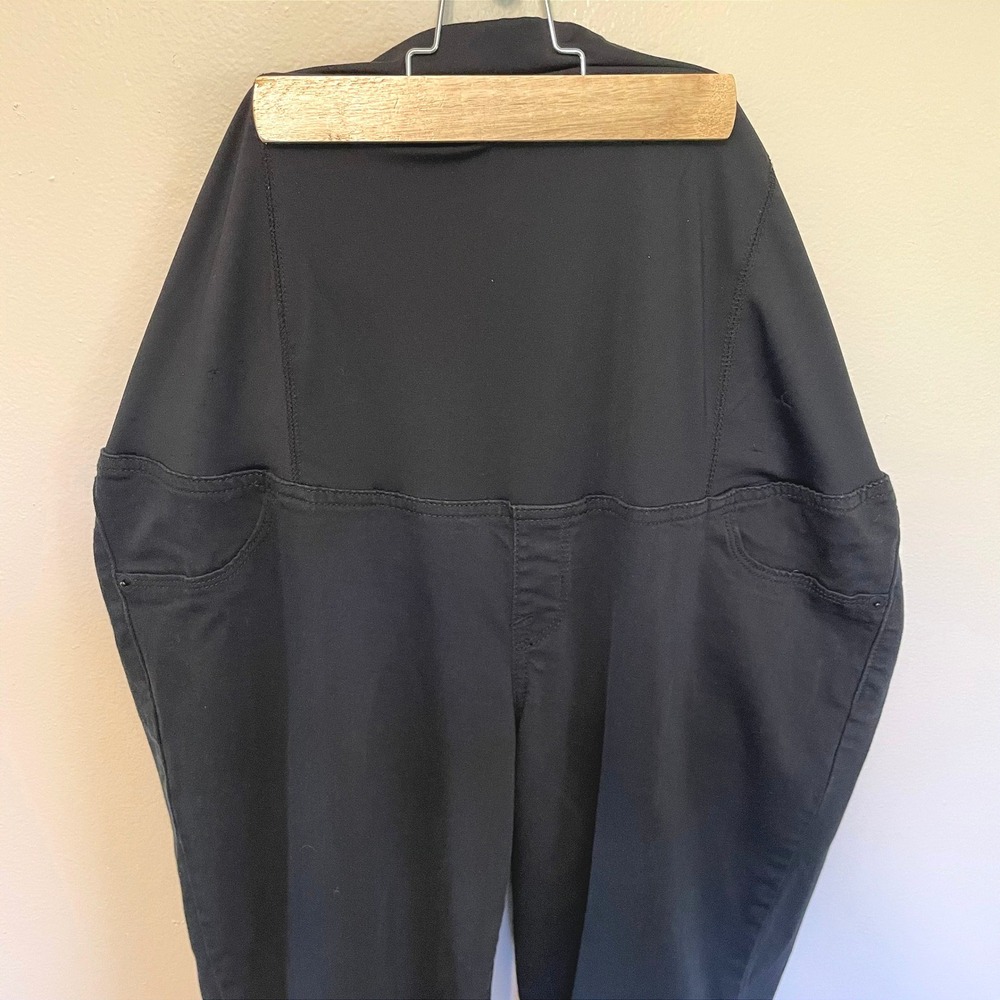 CHIC Black Over Belly Isabel MATERNITY Skinny 14 Jeans Casual Workwear Essential - Picture 2 of 11